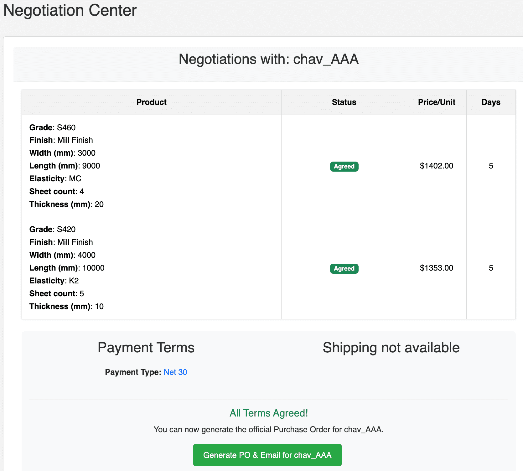 PDF Purchase Order