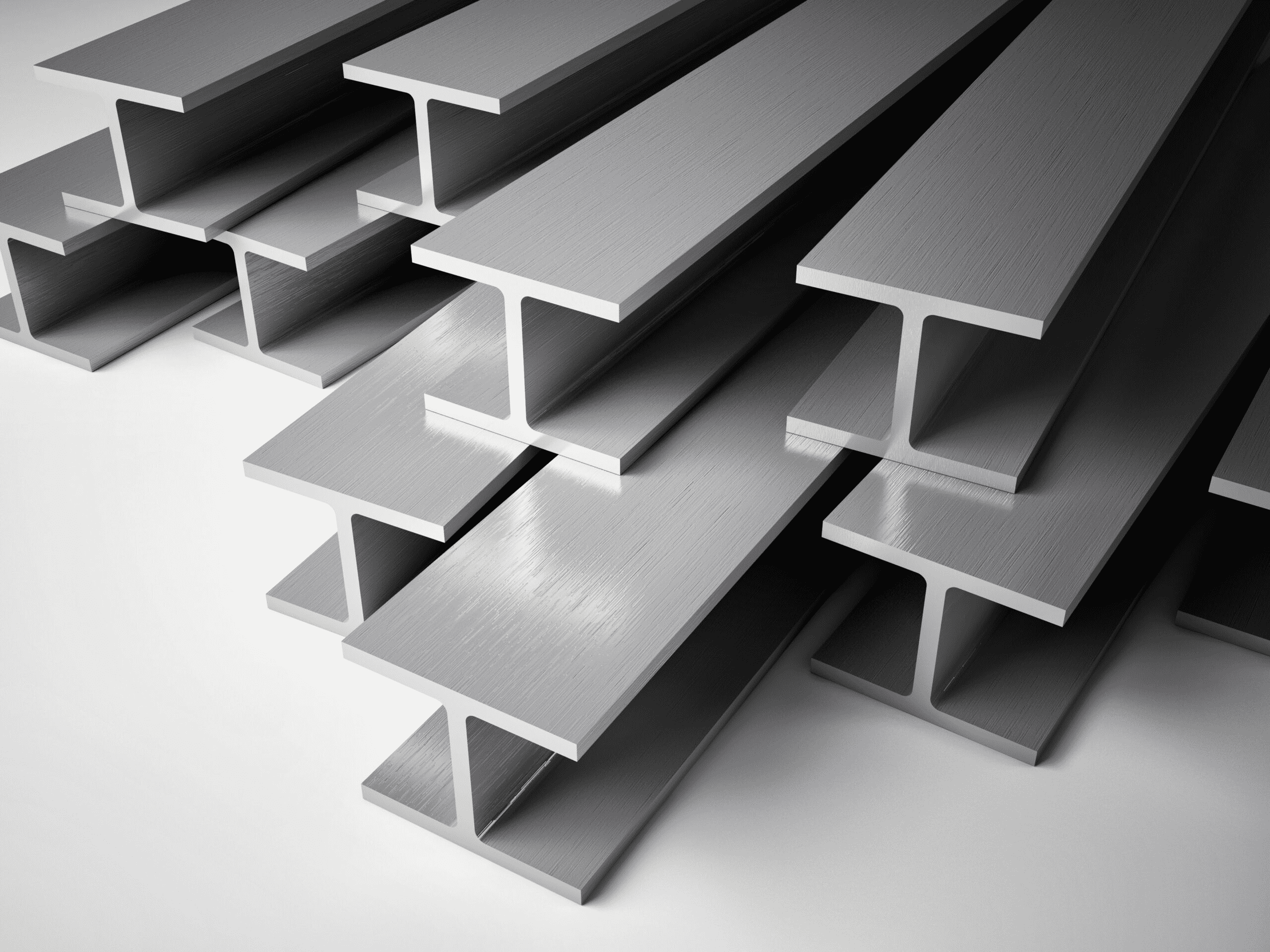 Steel beams for construction